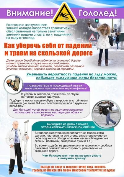 Профилактика травматизма в зимний период 
