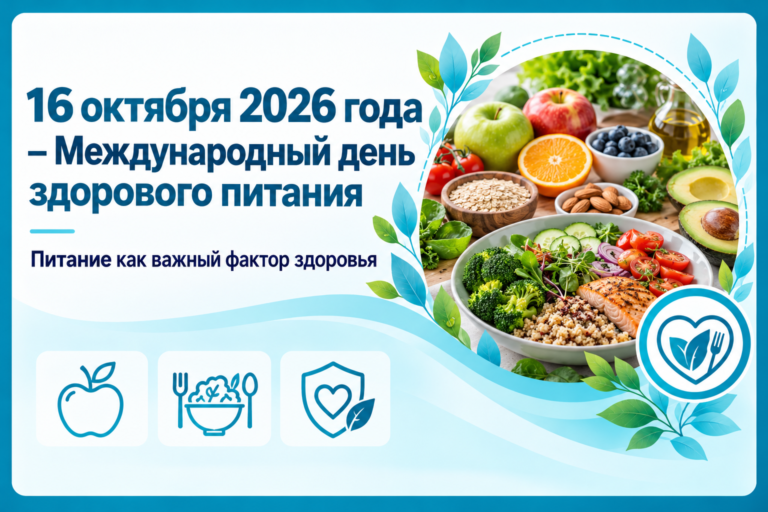16 октября 2026 года — Международный день здорового питания. Питание как важный фактор здоровья